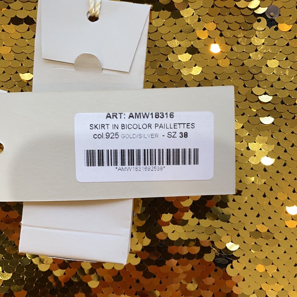 Amen All Over 2-Tone Gold/Silver Sequins Sz 38 New - Picture 4 of 6